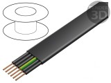 Cablu PVC Flach 6x0,75mm&sup2; 450/750V Cu