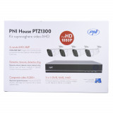 Cumpara ieftin Kit supraveghere video AHD PNI House PTZ1300 Full HD - NVR si 4 camere exterior 2MP full HD 1080P