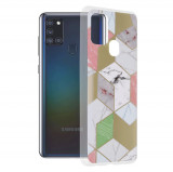 Cumpara ieftin Husa pentru Samsung Galaxy A21s, Techsuit Marble Series, Purple Hex