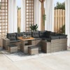 VidaXL Set de canapele pentru grădină 12 pcs Gri 80 x 80 x 71 cm 3363993