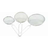 Set 3 Strecuratoare Metalice Handy KitchenServ, Perfect Home, 8/10/12 cm, Spumiera, Ceai, Rosii