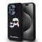 Husa MagSafe pentru Apple iPhone 15 Pro, Karl Lagerfeld, Silicone Karl &amp; Choupette&#039;s Heads, Neagra