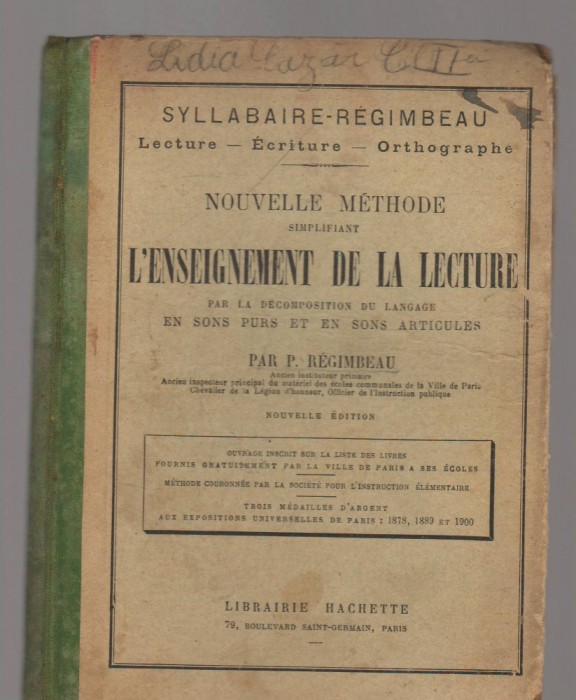 C8277 NOUVELLE METHODE. L&#039;ENSEIGNEMENT DE LA LECTURE PAR P. REGIMBEAU