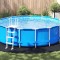 vidaXL H&acirc;rtie Rotundă pentru Piscină Neagră &Oslash; 500 cm, Fabricată din Material Nețesut