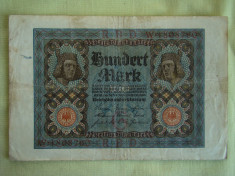 100 Mark / Marci 1920 GERMANIA foto