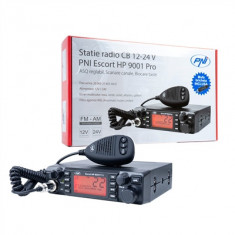 STATIE RADIO CB PNI ESCORT HP 9001 PRO ASQ REGLABIL, AM-FM, 12V/24V, 4W, SCAN, DUAL WATCH, ANL, ECRAN MULTICOLOR 42123