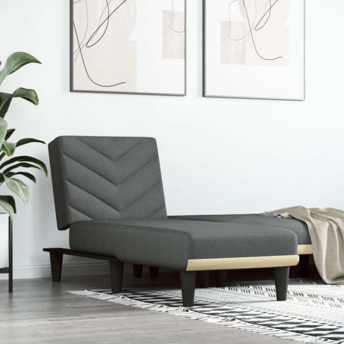Gossi Șezlong, gri inchis, material textil