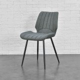 Set patru bucati scaune design Norica DGT 77 x 57,5 x 46 cm gri inchis [en.casa] HausGarden Leisure, [en.casa]