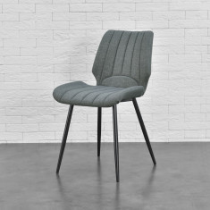 Set patru bucati scaune design Norica DGT 77 x 57,5 x 46 cm gri inchis [en.casa] HausGarden Leisure