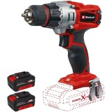 Einhell TE-CD 18/2 Li PXC + Twinpack - Masina de gaurit si insurubat 44 Nm + Set 2 acumulatori Li-Ion 18 V 4 Ah