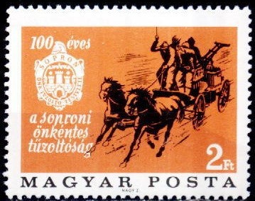 C5055 - Ungaria 1966 - Pompieri neuzat,perfecta stare foto