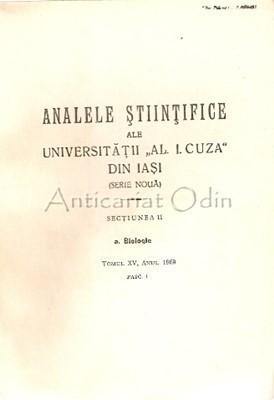 Analele Stiintifice Ale Universitatii &amp;quot;Al. I. Cuza&amp;quot; - II, X, XI, XIV, XV, XVI foto