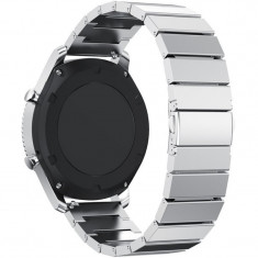 Curea pentru Smartwatch Samsung Gear S2, iUni 20 mm Otel Inoxidabil Silver Link Bracelet foto