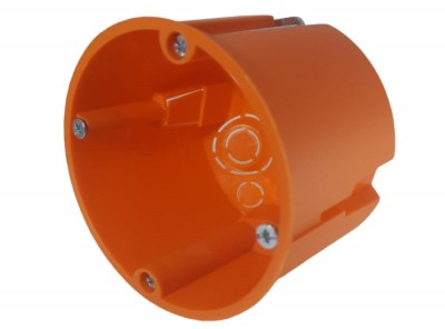 Doza aparataj rigips adanca diametru: 68mm, adancime: 61mm cu gauri predecupate pentru cabluri si tuburi IP30 foto