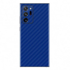 Set Folii Skin Acoperire 360 Compatibile cu Samsung Galaxy Note 20 Ultra 5G (Set 2) - ApcGsm Wraps Carbon Blue