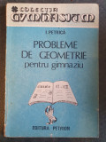 I PETRICA PROBLEME DE GEOMETRIE PENTRU GIMNAZIU - 1990, 125 pag, stare buna