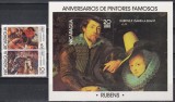 Nicaragua 1978 - 400 de ani de la nașterea lui Rubens, Serie PA + Colita, MNH