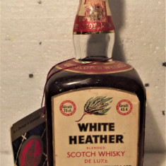 RARE WHISKY WHITE HEATHER, CL 75 GR, 43,4, ANII70/ 80 IMP. RINALDI BOLOGNA ITALY