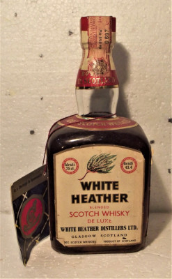 RARE WHISKY WHITE HEATHER, CL 75 GR, 43,4, ANII70/ 80 IMP. RINALDI BOLOGNA ITALY foto