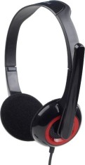 CASTI Gembird, cu fir, standard, utilizare multimedia, microfon pe brat, conectare prin Jack 3.5 mm x 2, negru / rosu, &amp;quot;MHS-002&amp;quot;, (timbru verde 0.8 le foto