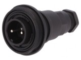 Conector Circular Mufă Tată 2 Pin Filet Exterior