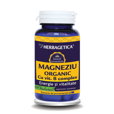 Magneziu Organic Herbagetica 30cps foto