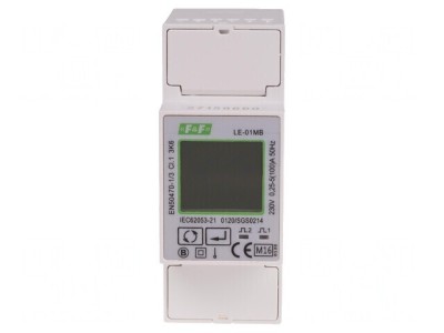 Contor Digital 1-Fază LCD pentru Șină DIN foto
