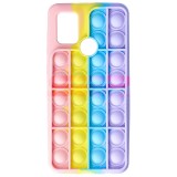 Husa Silicon Pop IT Bubble Rainbow Samsung Galaxy A21s, Protectie Antistres