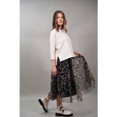 BLUZA CU MANECA TREI SFERTURI FIONA TALIE UNICA Ivory