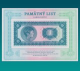 !!! BANCNOTA MATEJ GABRIS -- FOAIE DE PREZENTARE EXPO SBERATEL PRAGA - 03.2025 - UNC