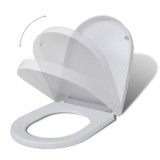 Capace WC cu &icirc;nchidere silențioasă, 2 buc., alb, plastic