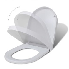 Capace WC cu inchidere silen?ioasa, 2 buc., alb, plastic foto