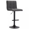 Scaun de bar, gri &icirc;nchis, material textil