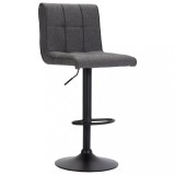 Cumpara ieftin Scaun de bar, gri &icirc;nchis, material textil