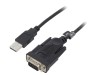 Convertor Cablu Logilink AU0048A USB la RS232, USB 2.0, D-Sub 9 pini, 1.5m, Negru