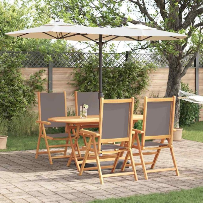 Set mese grădină Manual 5 pcs Antracit Set pentru 4 persoane
