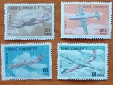 TURCIA -1967-&#039;&#039;ISTORIA AVIATIE TURCE&#039;&#039;- SET complet4val.-MNH NESTAMP. -Calitate EXTRA, Nestampilat