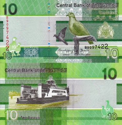 GAMBIA 10 dalasis 2023 UNC!!! foto