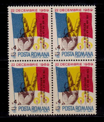 RO 1990 ,LP 1248 , &amp;quot;Revolutia 22 dec.&amp;#039;89 &amp;quot; ,supratipar- serie MNH foto