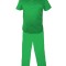 Costum Medical Pe Stil, Verde Conex cu Elastan, Model Classic Barbati - XL, XS