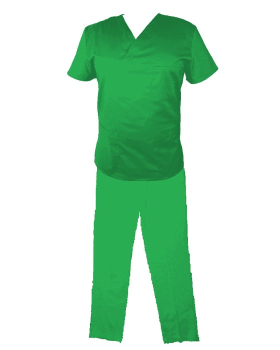 Costum Medical Pe Stil, Verde Conex cu Elastan, Model Classic Barbati - XL, XS
