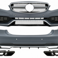 Pachet Exterior Complet cu Ornamente Evacuare Negre Mercedes E-Class W212 Facelift (2013-2016) E63 Design Performance AutoTuning