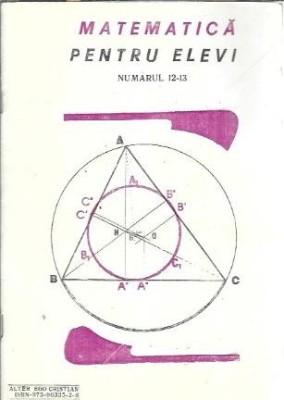 Matematica pentru elevi, numarul 12-13 - Vasile Popa foto