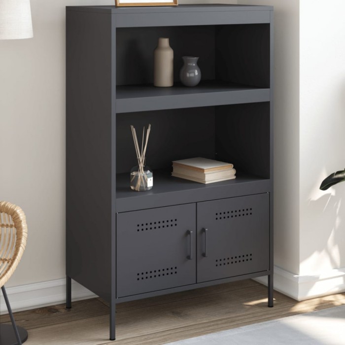 Gossi dulap inalt, antracit, 68x39x113 cm, otel