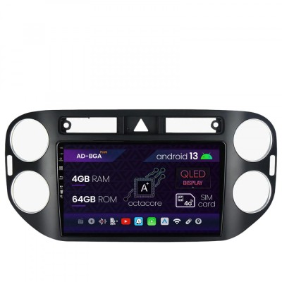 Navigatie Volkswagen Tiguan (2008-2010), Android 13, A-Octacore 4GB RAM + 64GB ROM, 9 Inch - AD-BGA9004+AD-BGRKIT035-0810 foto