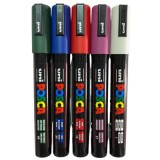 Set 5 Markere UNI PC-5M, 1. 8-2. 5 mm, Posca