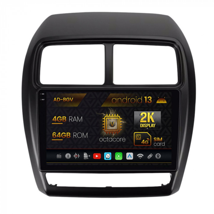 Navigatie Mitsubishi ASX (2016-2019), Android 13, V-Octacore 4GB RAM + 64GB ROM, 10.36 Inch - AD-BGV10004+AD-BGRKIT267V2