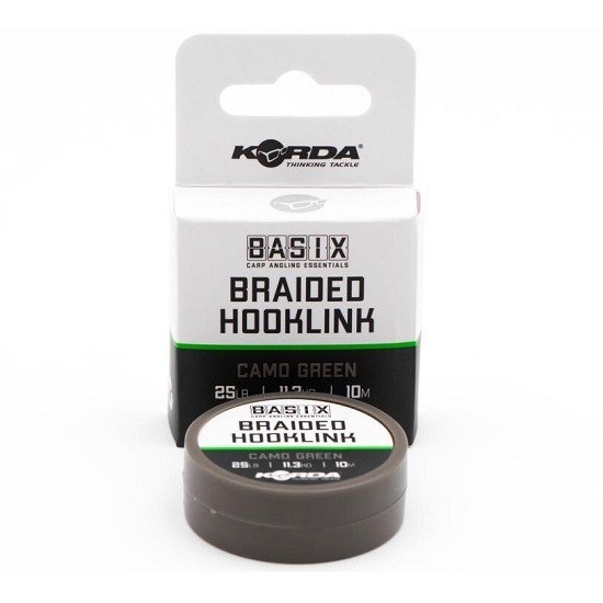 Fir KORDA BASIX BRAIDED HOOKLINK 25LB/10M