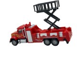 Camion Pompieri Jucarie cu Lumini si Sunete, Platforma Extensibila, Metal, 30cm, +3 Ani