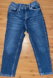 Pantaloni blugi jeans fata ZARA largi albastri cu buzunare 4/5 ani noi, 4-5 ani, Albastru